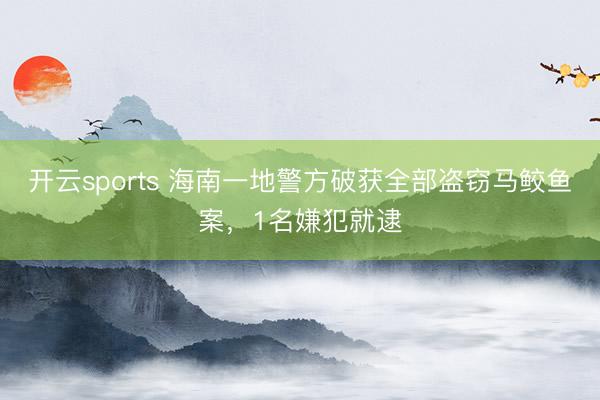 开云sports 海南一地警方破获全部盗窃马鲛鱼案,1名嫌犯就逮