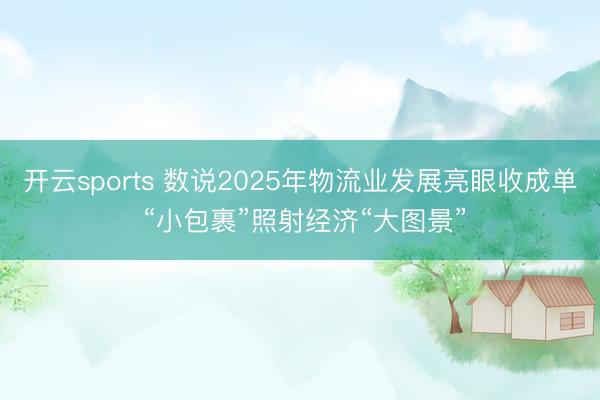 开云sports 数说2025年物流业发展亮眼收成单 “小包裹”照射经济“大图景”