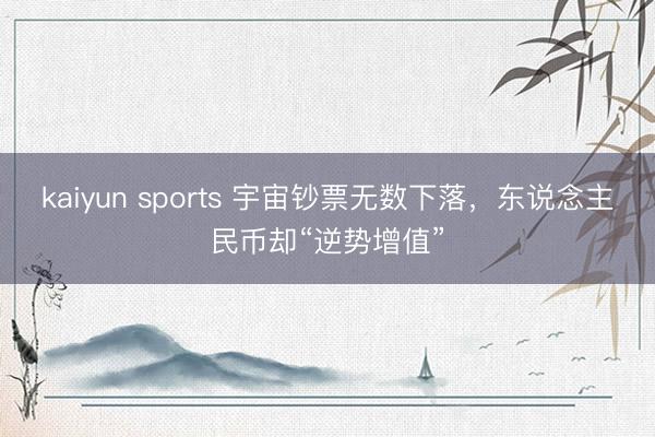 kaiyun sports 宇宙钞票无数下落，东说念主民币却“逆势增值”